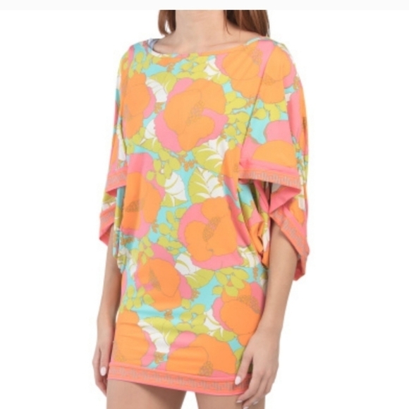 New TRINA TURK Playa De Flor Tunic Swim Cover-Up - Picture 4 of 8